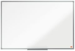 Nobo essence pizarra de melamina 900x600mm - marco de aluminio anodizado - bandeja para rotuladores - color blanco