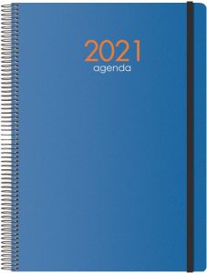 Dohe agenda anual syncro espiral dia pagina 15x21 cm azul castellano 2023