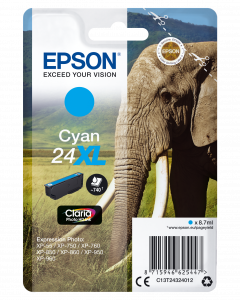 Epson Elephant Cartucho 24XL cian