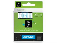 DYMO D1 - Etiquetas estándar - Azul sobre blanco - 19mm x 7m