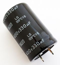 Condensador Electrolitico 330uF 400Vdc Medidas 30x45mm 2pin