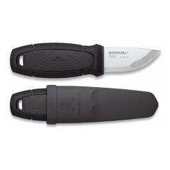 Cuchillo negro Morakniv Eldris para aventura, mango goma - ABS, hoja de 5,9 cm de acero inoxidable, funda ABS, 17428-NE