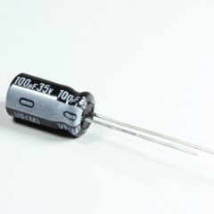 Condensador Electrolitico 100uF 35Vdc Medidas 6,3x11mm Radial