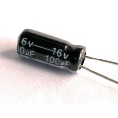 Condensador Electrolitico 100uF 16Vdc Medidas 5x11mm Radial