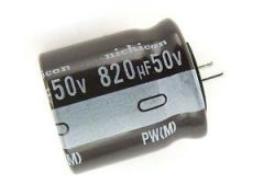 Condensador Electrolitico Baja Impedancia 820uF 50Vdc Medidas 18x20mm Radial