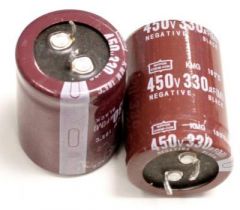 Condensador Electrolitico 330uF 450Vdc Medidas 30x40mm 2pin