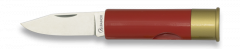 Navaja Albainox con forma de cartucho calibre 12, mango de ABS, hoja de acero inox de 5 cm, caja a color