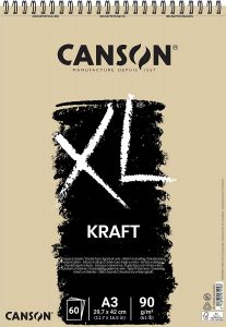 Canson XL Kraft Bloc de hojas de papel para bellas artes 60 hojas