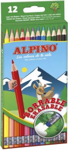 Alpino Estuche 12 lápices de colores borrables