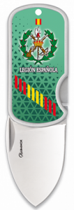Navaja 3d Legión Española. Clip  H: 4cm