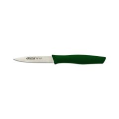 Cuchillo Mondador Arcos Nova 188521 de acero inoxidable Nitrum y mango de Polipropileno, de color verde  hoja de 8,5 cm con funda hoja y caja expositor