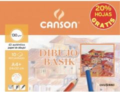 Canson minipack dibujo basik 10 hojas 130 gr. recuadro 24x32cm (20% hojas gratis) -sobre unitario-