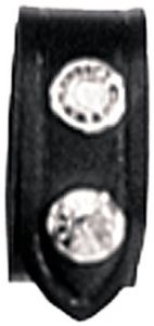 Espaciador de ojal de cinturón de cuero negro bruñido Vega Holster 1V00