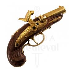 Réplica de pistola Filadelfia Deringer Denix de la Guerra Civil de los Estados Unidos 1862 de 20 cm 