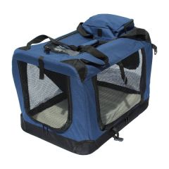 OUTLET Transportin para perros plegable Yatek de entradas laterales y superiores con alta visibilidad, confort y seguridad para tu mascota de tamaño M (60 x 42 x 42cm)