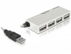 DeLOCK USB 2.0 external 4-port HUB 480 Mbit/s Blanco