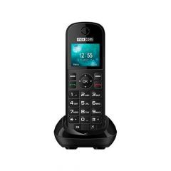 OUTLET MaxCom MM35D - Teléfono (Teléfono DECT, Terminal inalámbrico, Altavoz, 500 entradas, Negro)