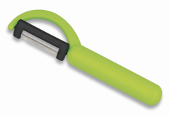 Pelador Neo Vertical - Verde Topcutlery con Mango ABS, Goma antideslizante y cuchilla de cero inox. en blister