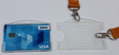 Pack 100 porta-tarjetas plastico rigido 90x57 doble posicion iberplas 147570100