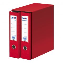 Dohe archicolor modulo de 2 archivadores de palanca con rado - lomo ancho - formato folio - carton forrado - color rojo
