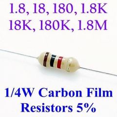 Resistencia Oxido Metal 1K8 1/4W 5%