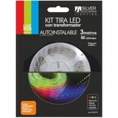Silver Electronics KIT tira LED 3m 7,2W/m RGB