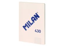 Milan libreta encolada formato a4 cuadricula 5x5mm - 48 hojas de 95 gr/m2 - microperforado - tapa blanda - color beige
