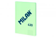 Milan libreta encolada formato a4 cuadricula 5x5mm - 48 hojas de 95 gr/m2 - microperforado - tapa blanda - color verde
