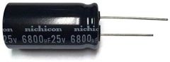 Condensador Electrolitico 6800uF 25Vdc Medidas 18x36mm Radial