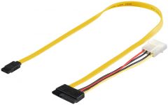 Goobay 68175 cable de SATA SATA 7-pin SATA 7-pin + 15-pin Negro, Rojo, Amarillo