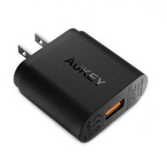 Aukey pa-t9 cargador de dispositivo móvil universal negro corriente alterna, cc, usb carga rápida interior