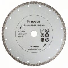 Bosch 2607019483 - Disco de diamante para materiales de construcción turbo (diámetro de 230 mm)