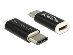 DeLOCK 65678 cambiador de género para cable USB 2.0-C USB 2.0 Micro-B Negro, Blanco