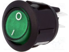 Interruptor Basculante Bipolar 10a/250vAC Luminoso Verde