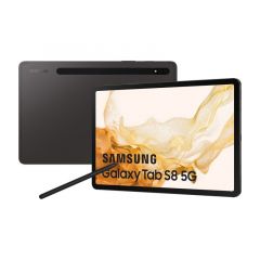 Tablet Samsung Galaxy Tab S8 (X706), Banda 5G. Color Grís (Grey), 128 GB de Memoria Interna, 8 GB de RAM, Pantalla  In-Cell Touch LCD de 11". Carga ultrarrápida de 45 W. Tablet completamente libre.