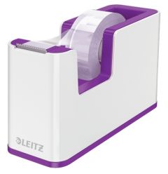 Leitz wow dispensador de cinta adhesiva - para rollos de hasta 19mm x 33m - incluye cinta autoadhesiva escribible - color blanco/violeta
