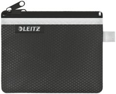 Leitz wow bolsa porta-todo pequeña 2 compartimentos - tamaño 105x6x140mm - lavable y duradera - cierre de cremallera - color negro