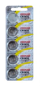 Maxell 18586400 pila doméstica Batería de un solo uso CR1616 Dióxido de manganeso y zinc (Zn/MnO2)