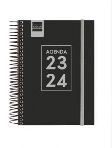 Agenda escolar 2023-2024 8º 120x164 1 día página secundaria negro finocam 634264024