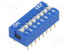 Microinterruptor DIP-Switch De 8 Interruptores ON-OFF  DS-08