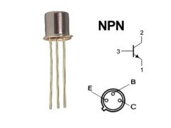 Transistor NPN 45V 200mA 0,75W TO18  BC107B