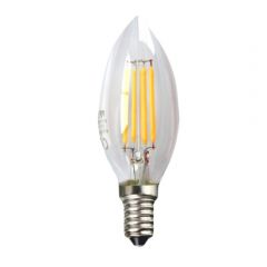 Bombilla De Filamento LED E14 VELA 3W Luz Blanca 5000K