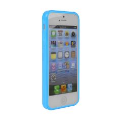 Funda iPhone 5 2 en 1 QooPro, color azul, con soporte giratorio, protección total, 28049D