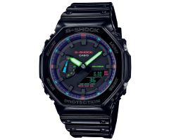 Casio ga-2100rgb-1aer negro rainbow/ reloj analógico y digital / g-shock