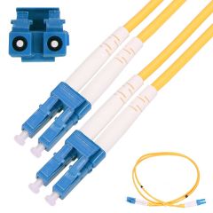 Extralink PATCHCORD LC/UPC-LC/UPC SM G.652D DUPLEX 3.0MM 1M PVC - 1 m cable de fibra optica FTTH Amarillo