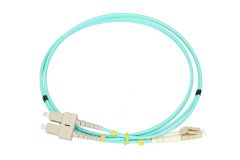 Extralink PATCHCORD LC/UPC-SC/UPC MM OM3 DUPLEX 3.0MM 1M - Multimode-Faser - 1 m cable de fibra optica FTTH Turquesa
