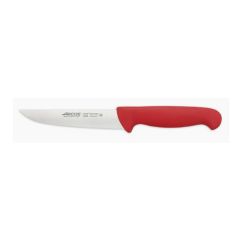 Cuchillo de cocina Arcos 2900 - Prof  290422 de acero inoxidable Nitrum y mango ergonómico de Polipropileno de color rojo y hoja de 13 cm, funda display