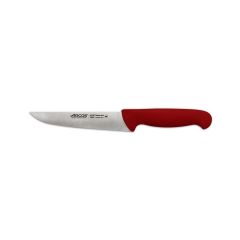 Cuchillo de cocina Arcos 2900 - Prof  290522 de acero inoxidable Nitrum y mango ergonómico de Polipropileno de color rojo y hoja de 15 cm, funda display