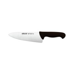 Cuchillo de cocinero Arcos 2900 - Prof  290728 de acero inoxidable Nitrum y mango ergonómico de Polipropileno de color marrón y hoja de 20 cm, funda display