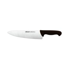 Cuchillo de cocinero Arcos 2900 - Prof  290828 de acero inoxidable Nitrum y mango ergonómico de Polipropileno de color blanco y hoja de 25 cm, funda display